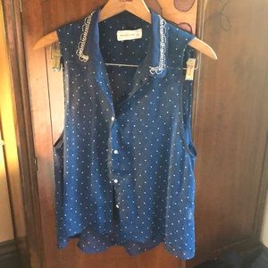 Abercrombie and Fitch Tank with Jeweled Collar